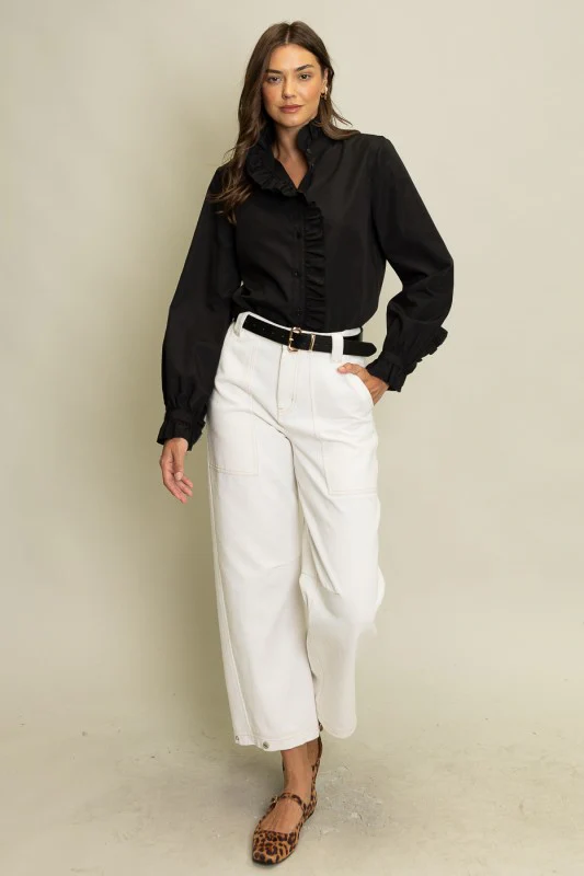 Freya Ruffled Detail Button-Up Blouse
