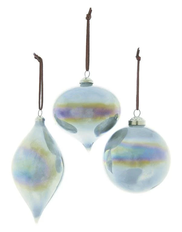 Frosty Pearl Finish Ornament