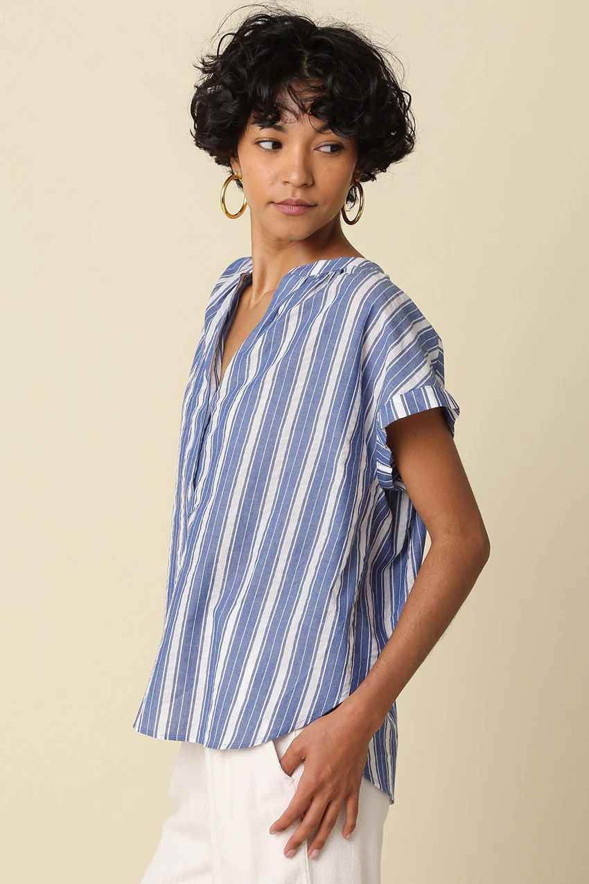 Gail Stripe Short Sleeve Shirt - Image 2