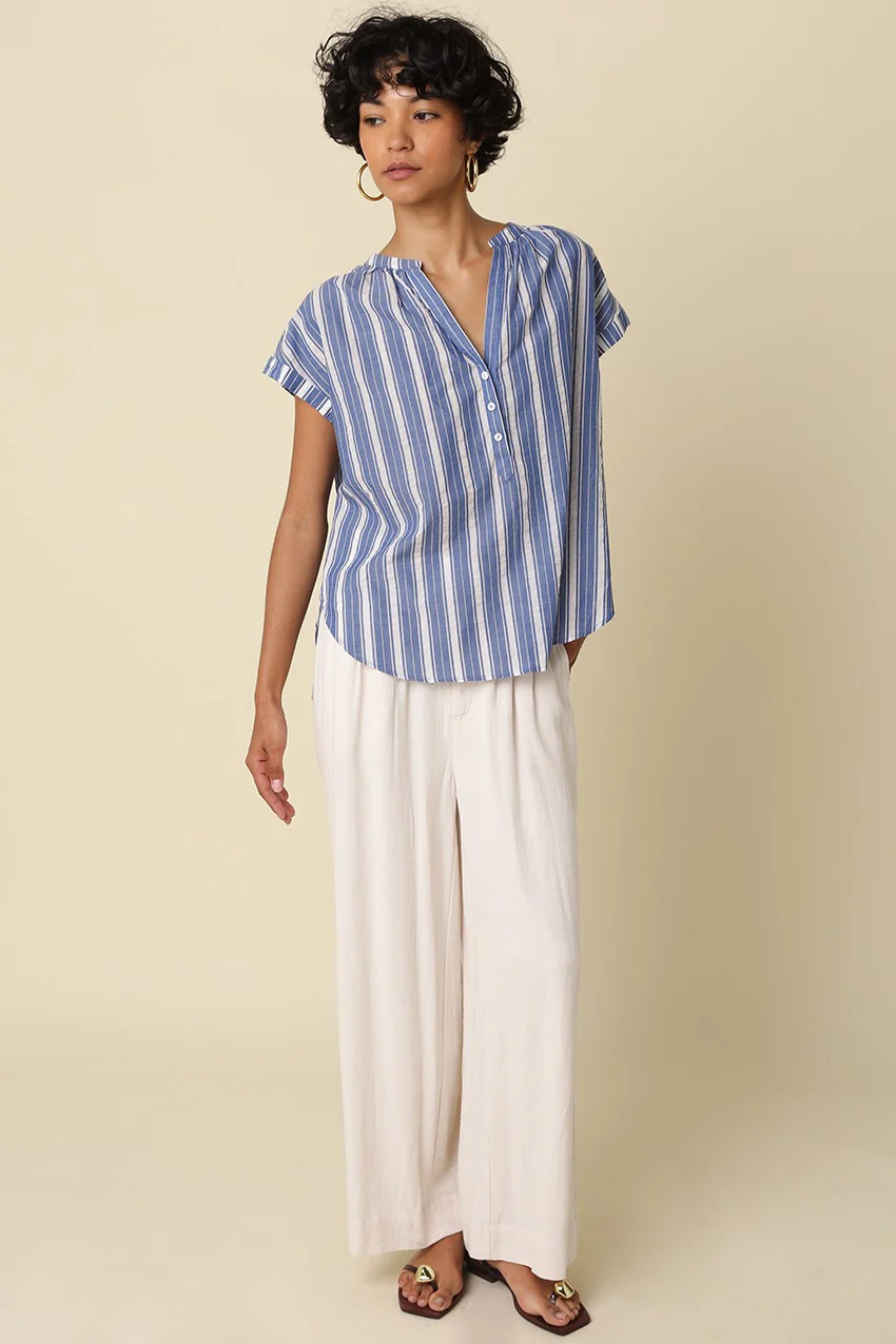 Gail Stripe Short Sleeve Shirt - Image 6