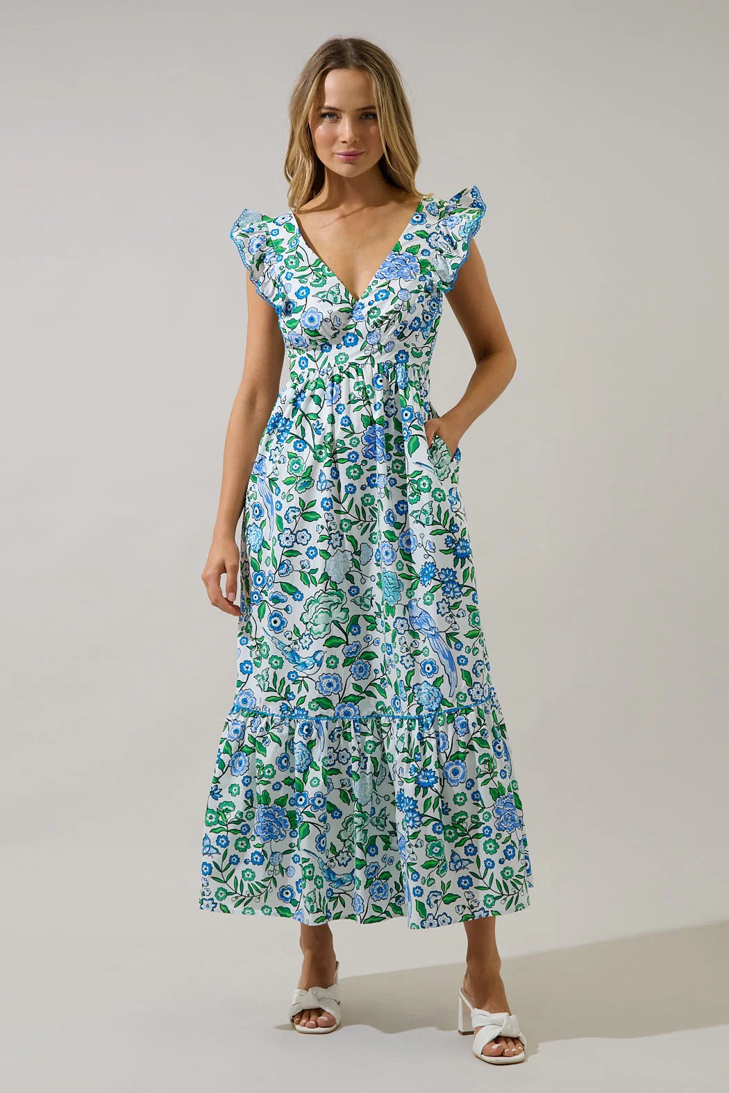 Gianne Floral Mawar Ruffle Maxi Dress - Image 8