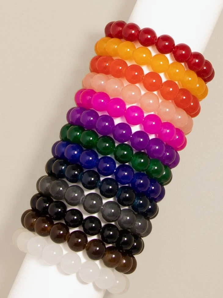 Glass Bead Stretch Bracelet - Image 11
