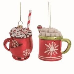 Glass Hot Cocoa Orn