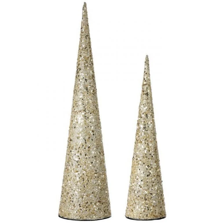 Glitter With Beads Gatsby Cone Tree - Image 2