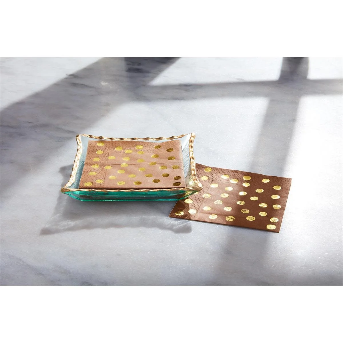 Gold Edge Napkin Caddy Set - Image 2