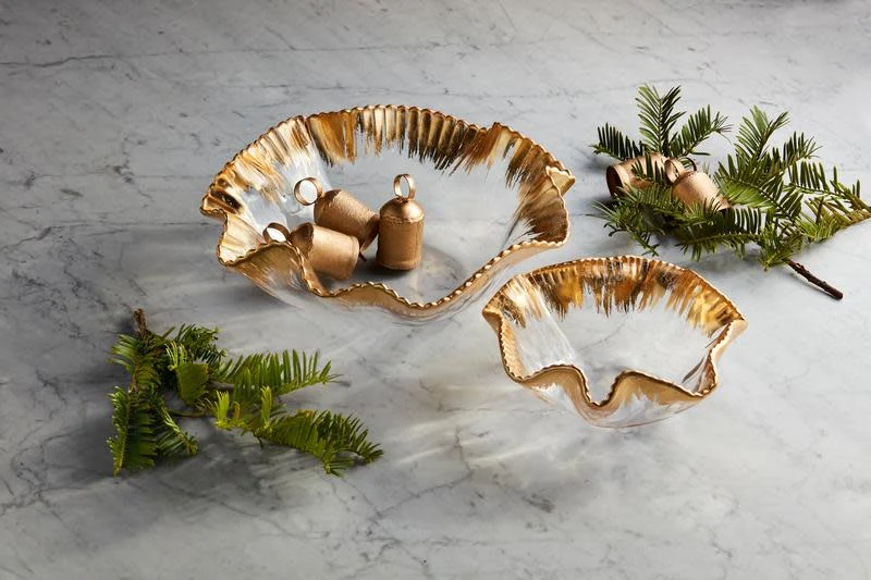 Gold Edge Ruffle Bowl - Image 2