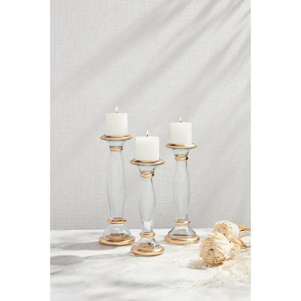 Gold Glass Candlestick - Image 2
