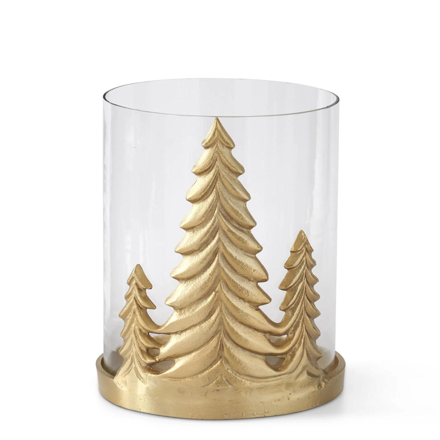 Gold Metal Christmas Tree Hurricanes - Image 2