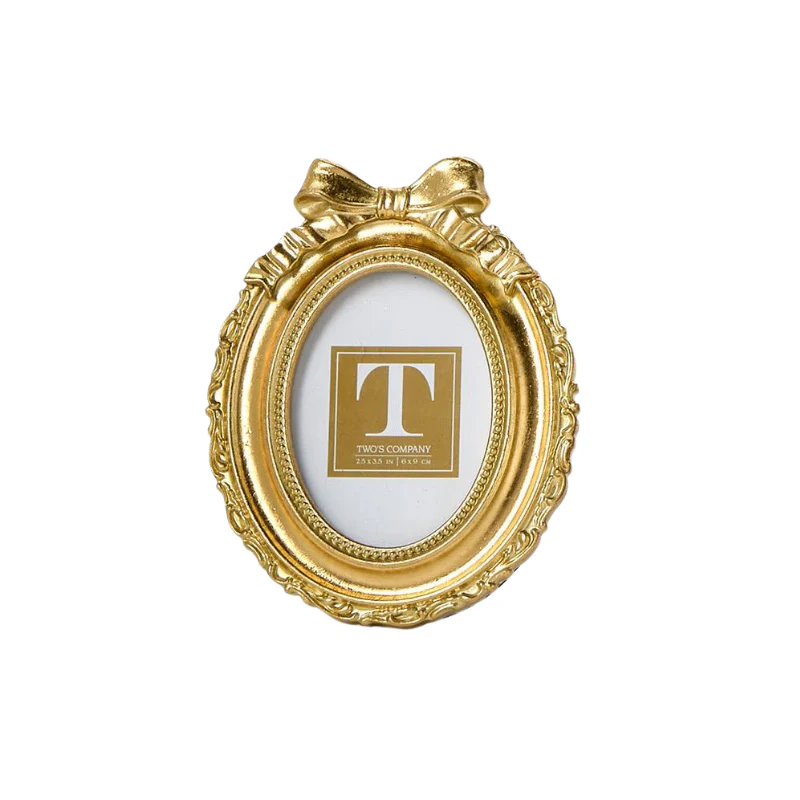 Gold Mini Photo Frame with Accent Bow - Sold Individually - Image 4