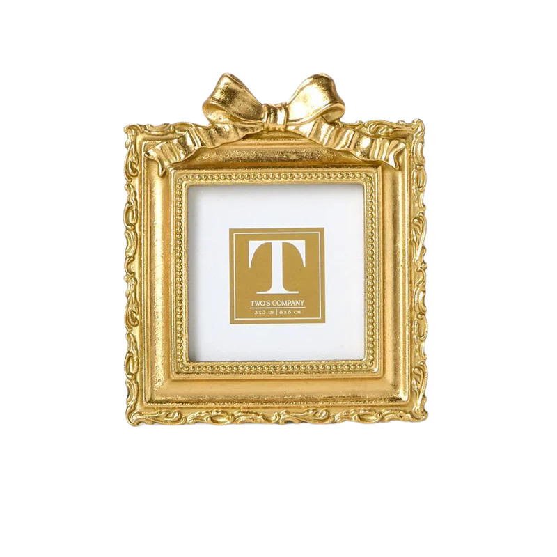 Gold Mini Photo Frame with Accent Bow - Sold Individually - Image 6