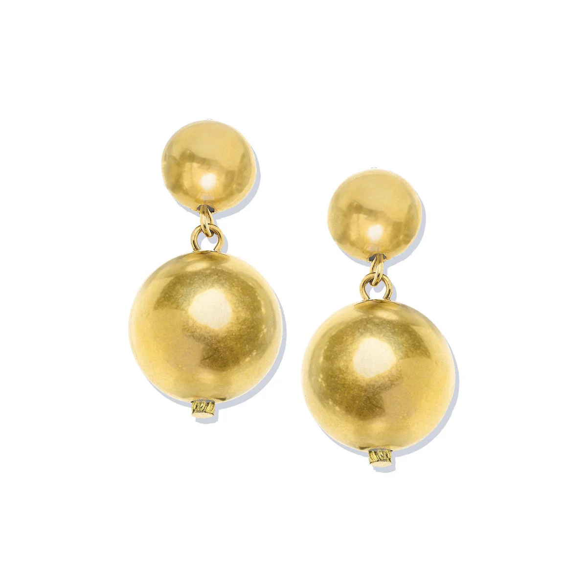 Gold Plated Ball Dangle Earrings