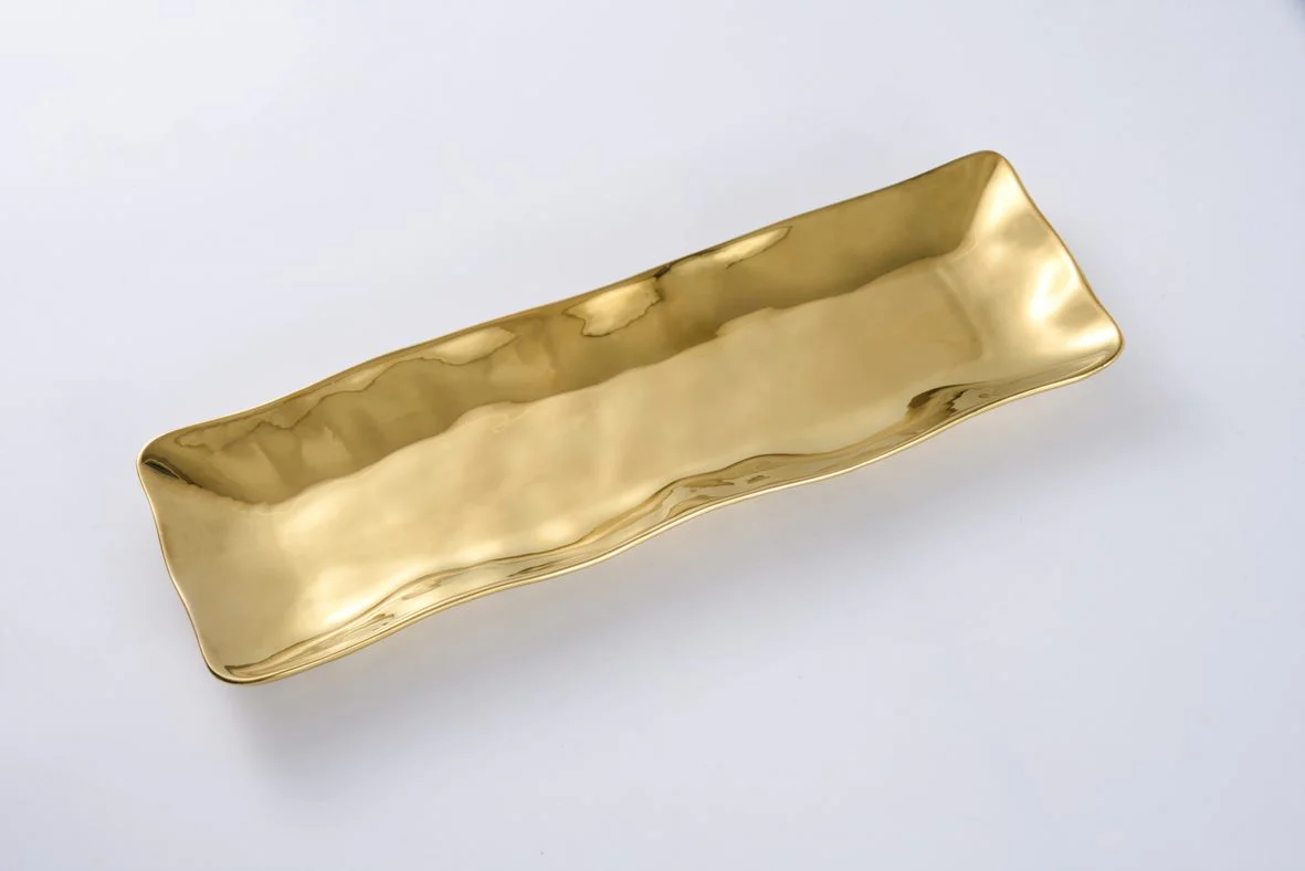 Gold Rectangular Serving Piece - Image 3