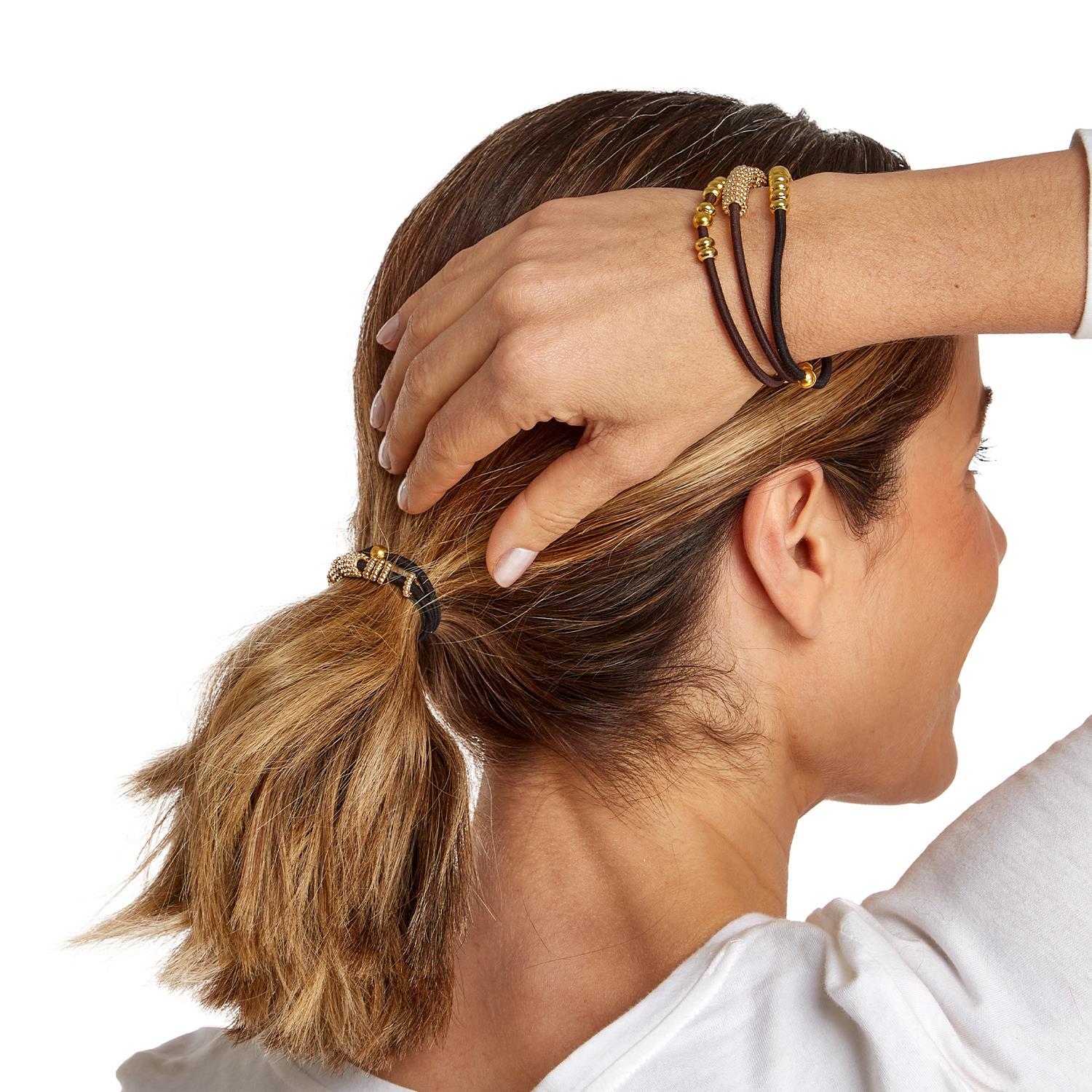 Gold Rush Elastic Hair Tie Bracelet - Image 5