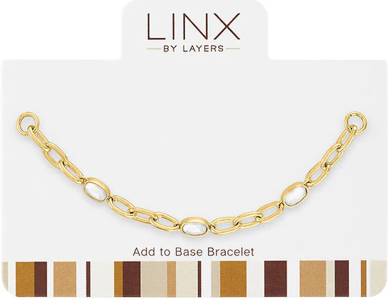 Gold White Opal Oval LINX Add-On