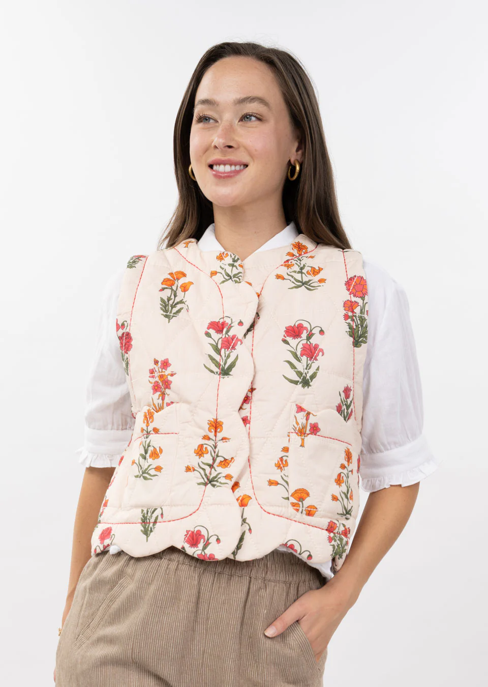 Grace Quilted Scallop Vest