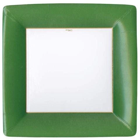 Grossgrain Square - Hunter Green - Dinner Plates Square
