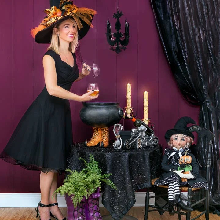 Halloween Frick & Frack Gathered Traditions LED Candlestick - SOLD INDIVIDUALLY - Image 3