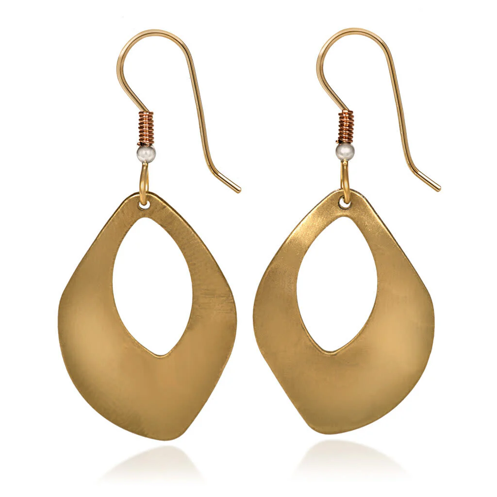 Hammered Organic Shape Earrings