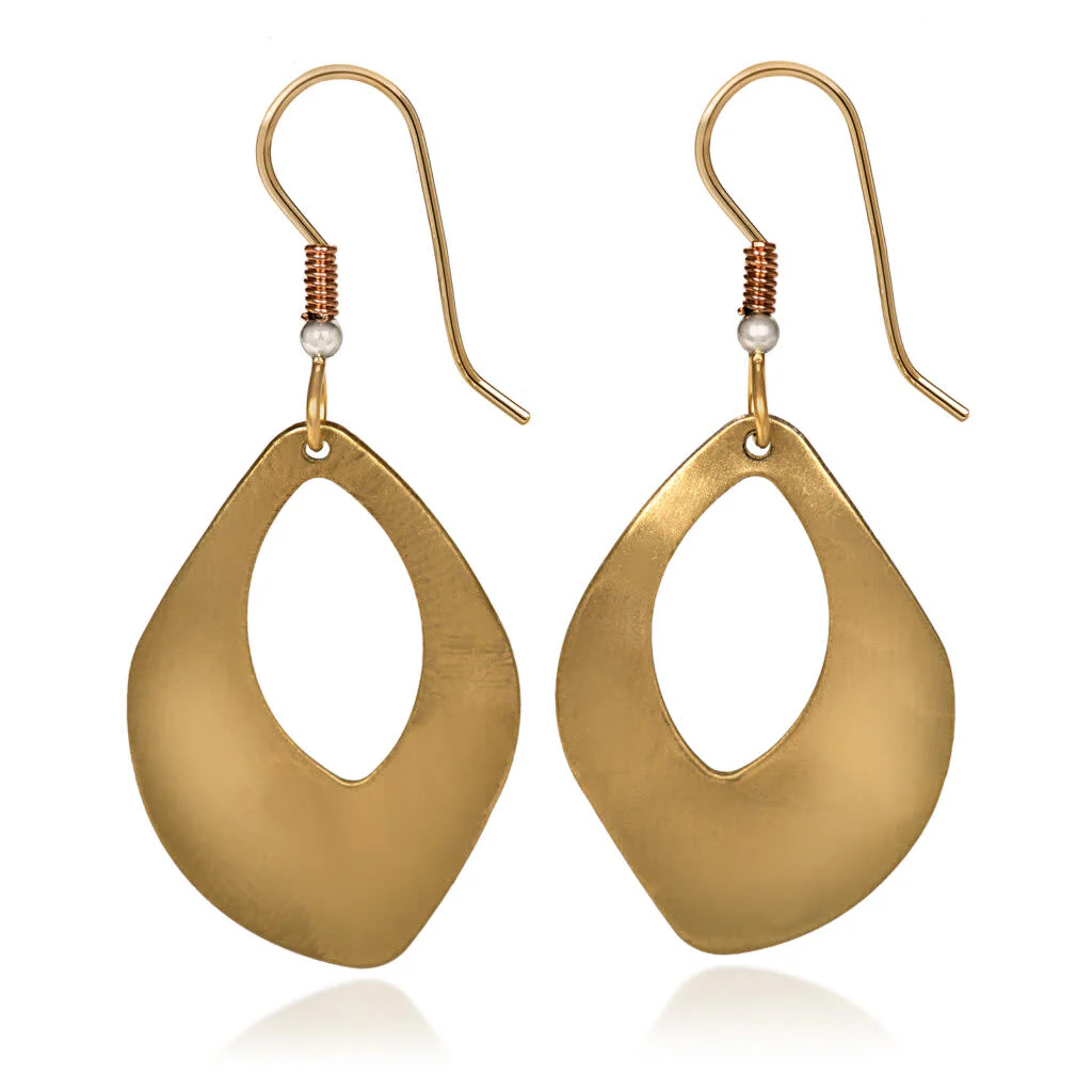 Hammered Organic Shape Earrings - Image 2