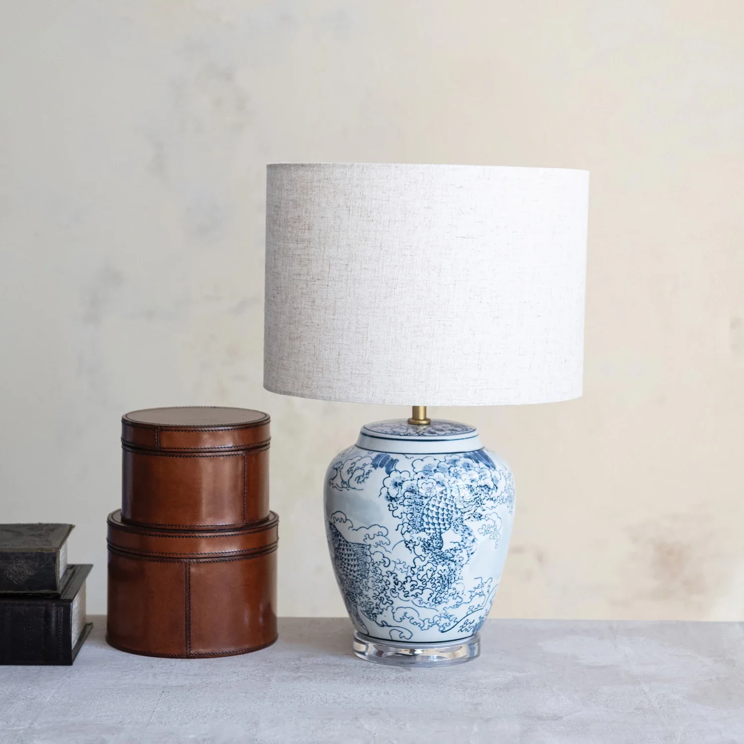 Hand-Painted Ceramic Table Lamp - Image 2