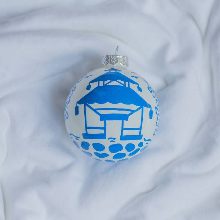 HAND PAINTED Ornament - Pagoda Scene - Sold Individually - Image 3