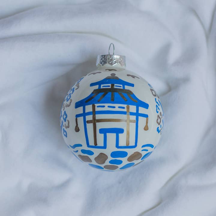 HAND PAINTED Ornament - Pagoda Scene - Sold Individually - Image 4