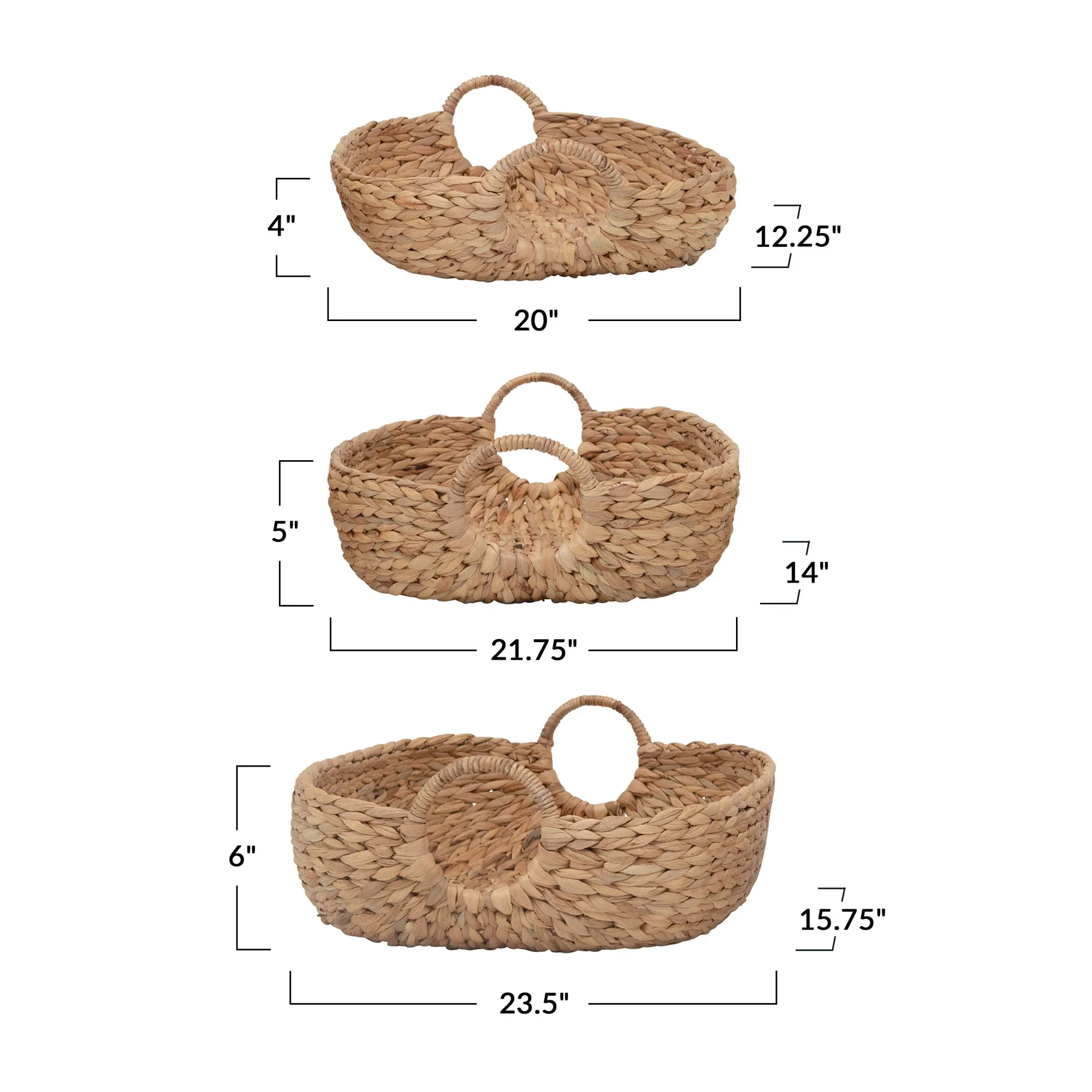 Hand-Woven Water Hyacinth Basket - Image 3