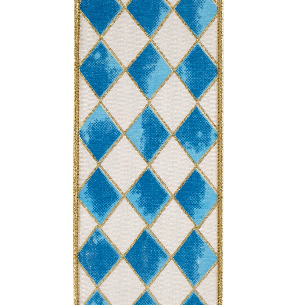 Harlequin Diamond Gilded Deluxe Outline Wired Edge Ribbon - Image 2
