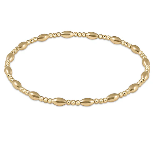 Harmony Sincerity Pattern 2mm Bead Bracelet - Gold - Image 2
