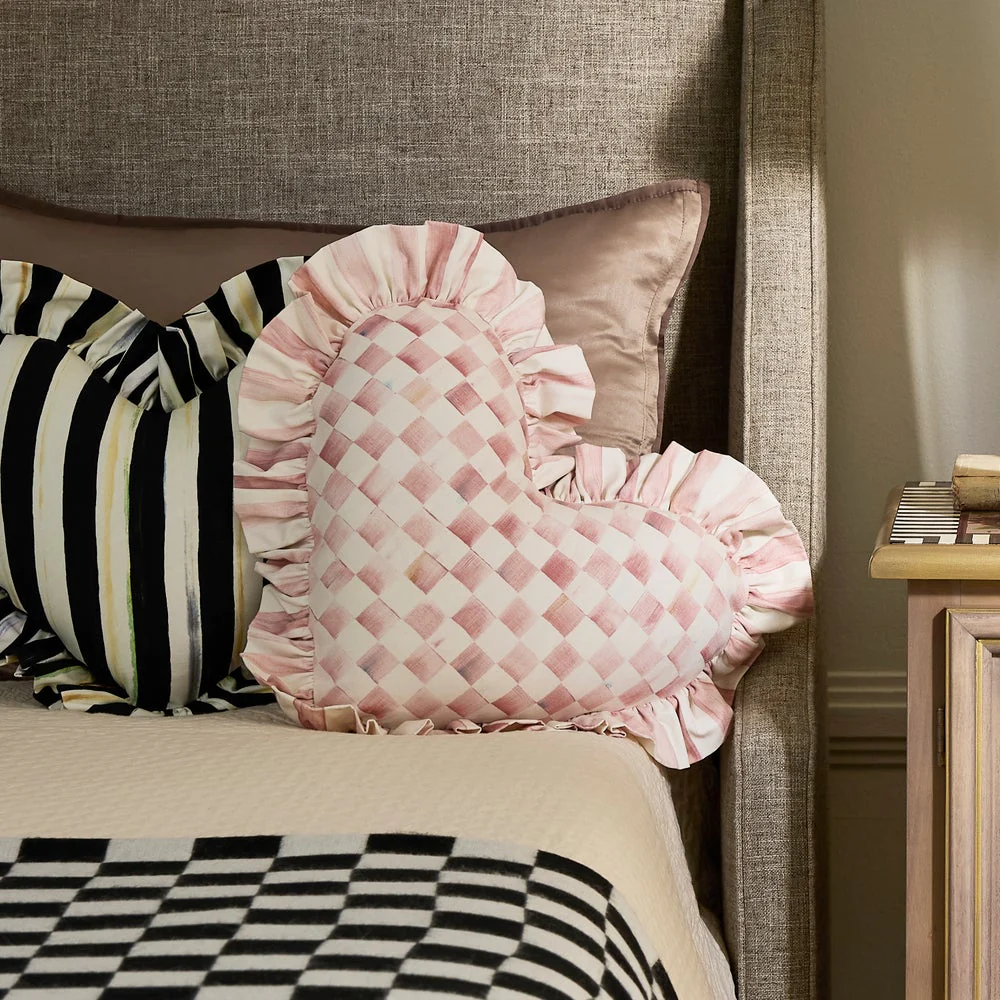 Heart Throw Pillow with Ruffle - Image 8