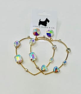 Heart W/Crystals Earrings