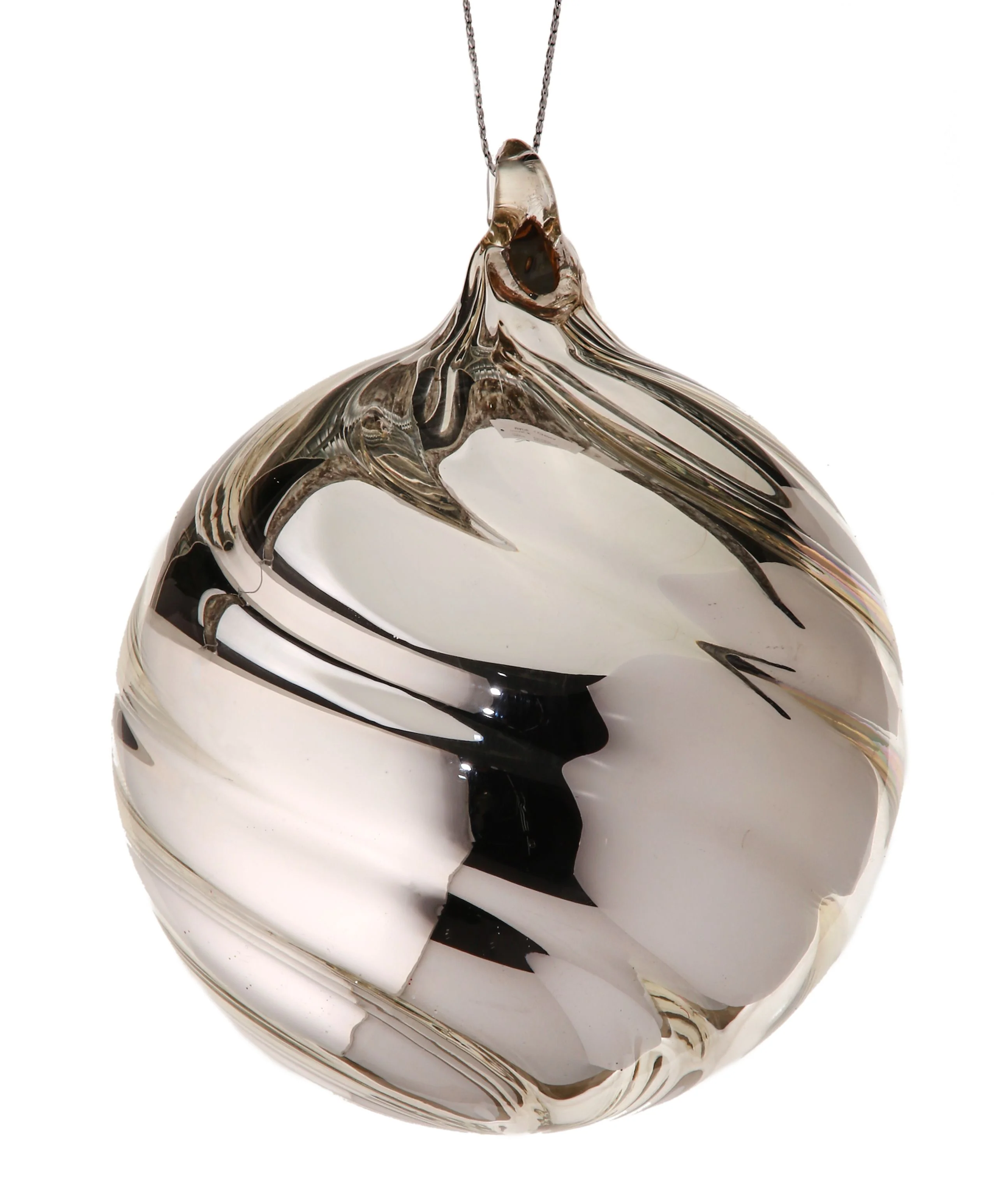 3.5" Heavy  Glass Ball Ornament - Image 3