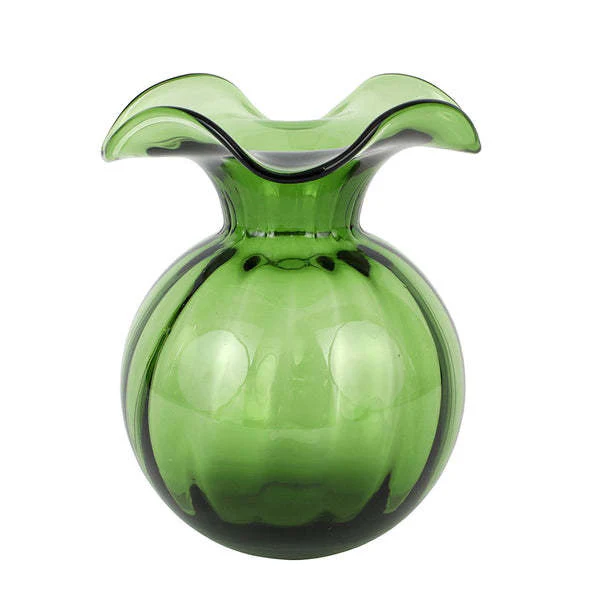 Hibiscus Glass Medium Fluted Vase - Image 6
