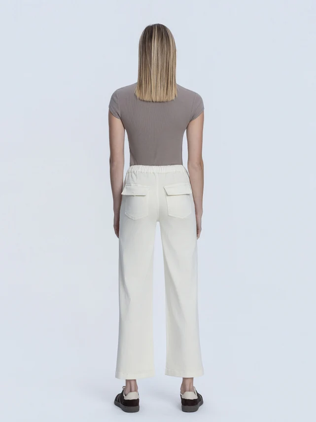 Bianca High Rise Color Drawstring Baggy Wide Jeans