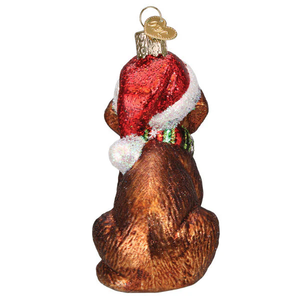 Holiday Chocolate Labrador Pup Ornament - Image 7