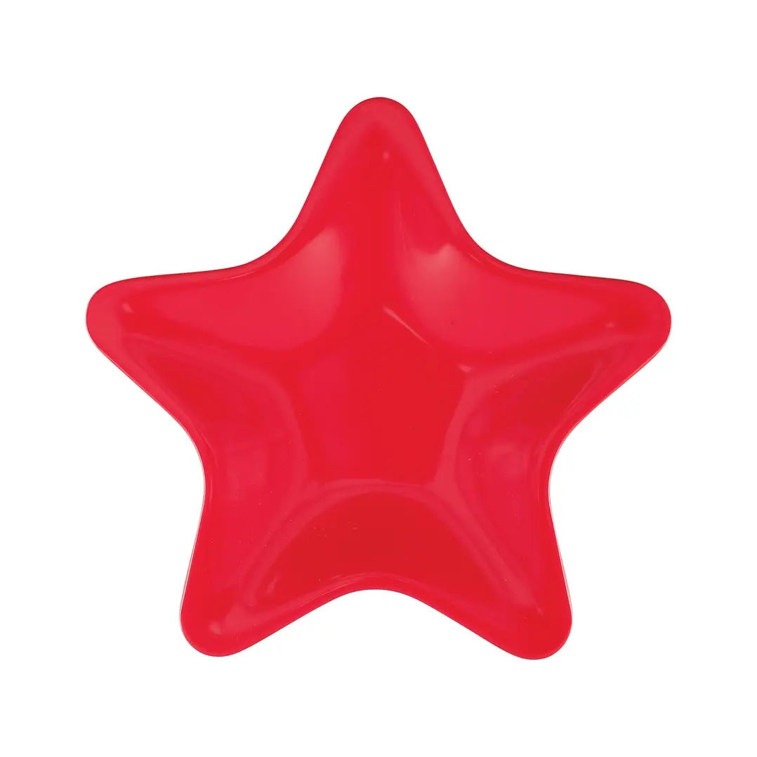 Holiday Red 8" Melamine Star Shape Plate - Image 3