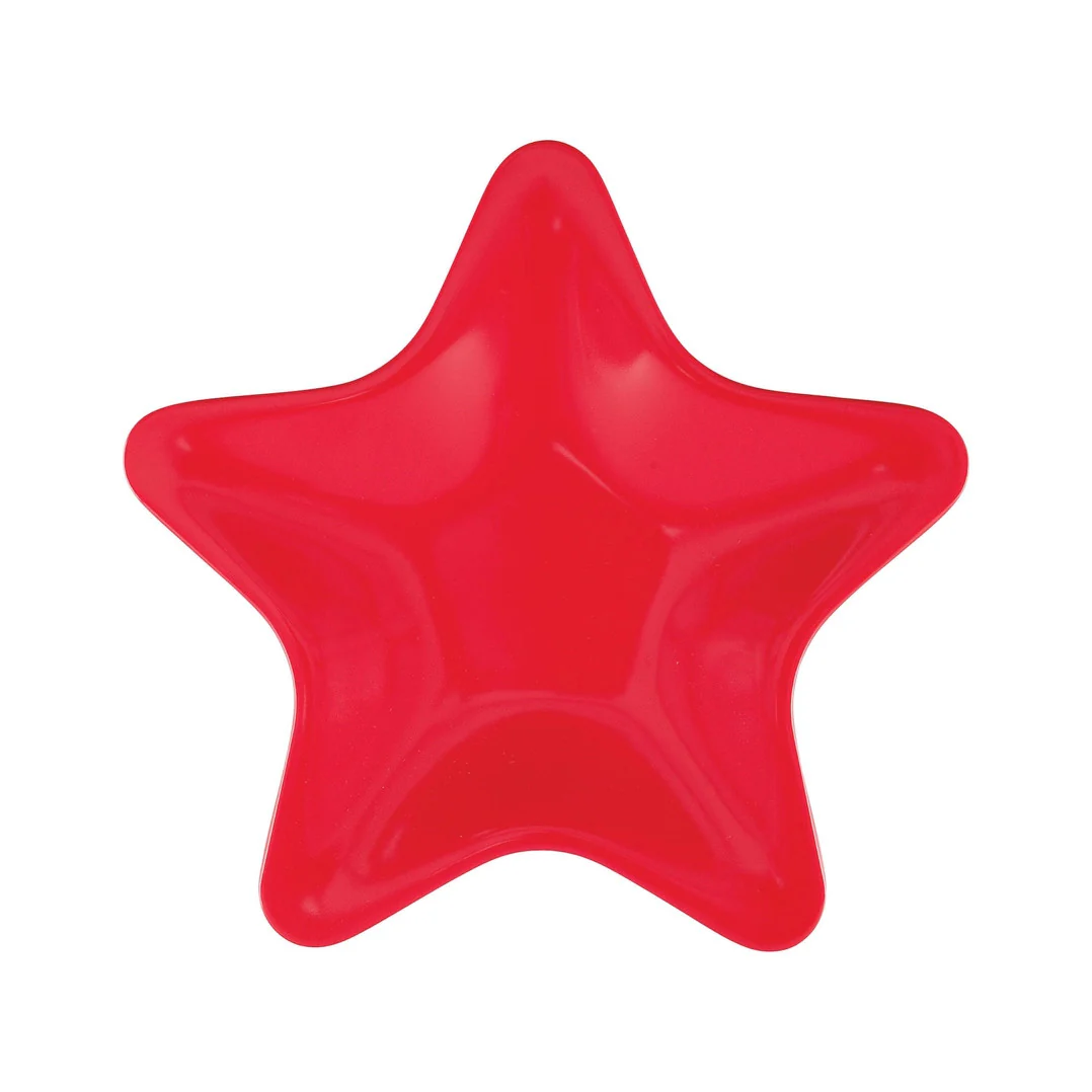 Holiday Red 8" Melamine Star Shape Plate - Image 5