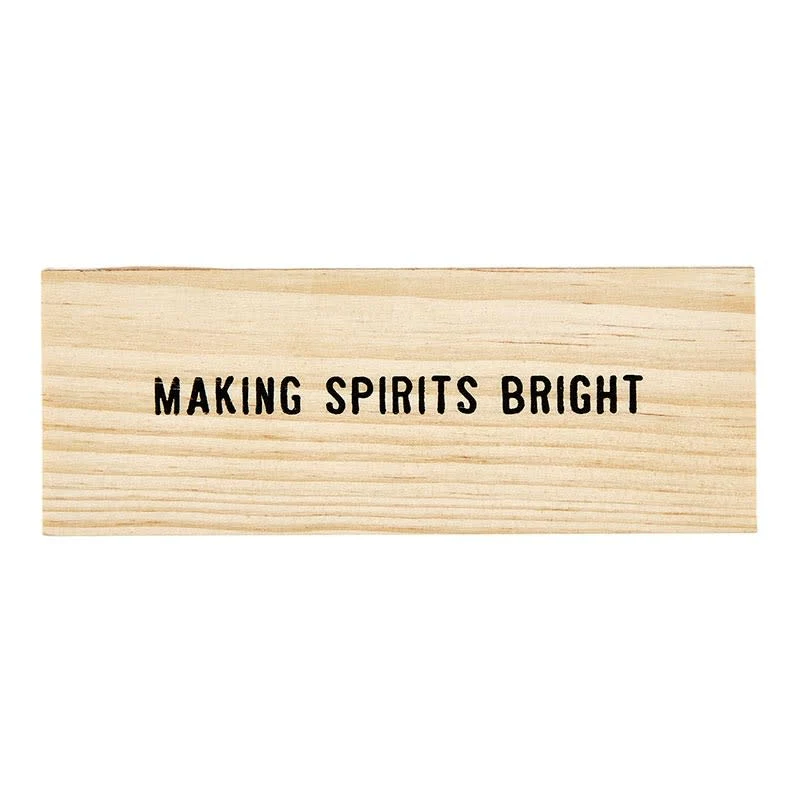 Holiday Wine Charms in Wood Box - Spirits Bright