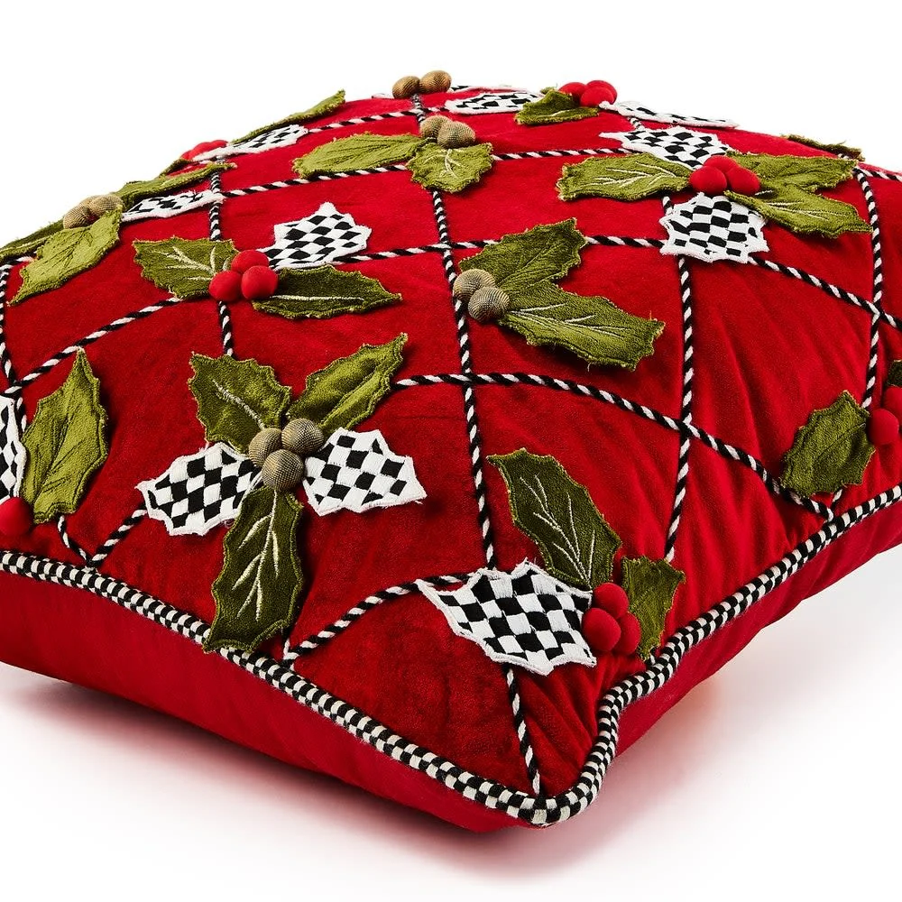 Holly Lattice Throw Pillow - Image 2