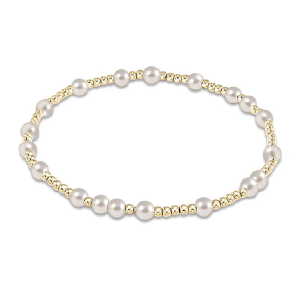 Hope Unwritten 4MM Bead Bracelet - Pearl