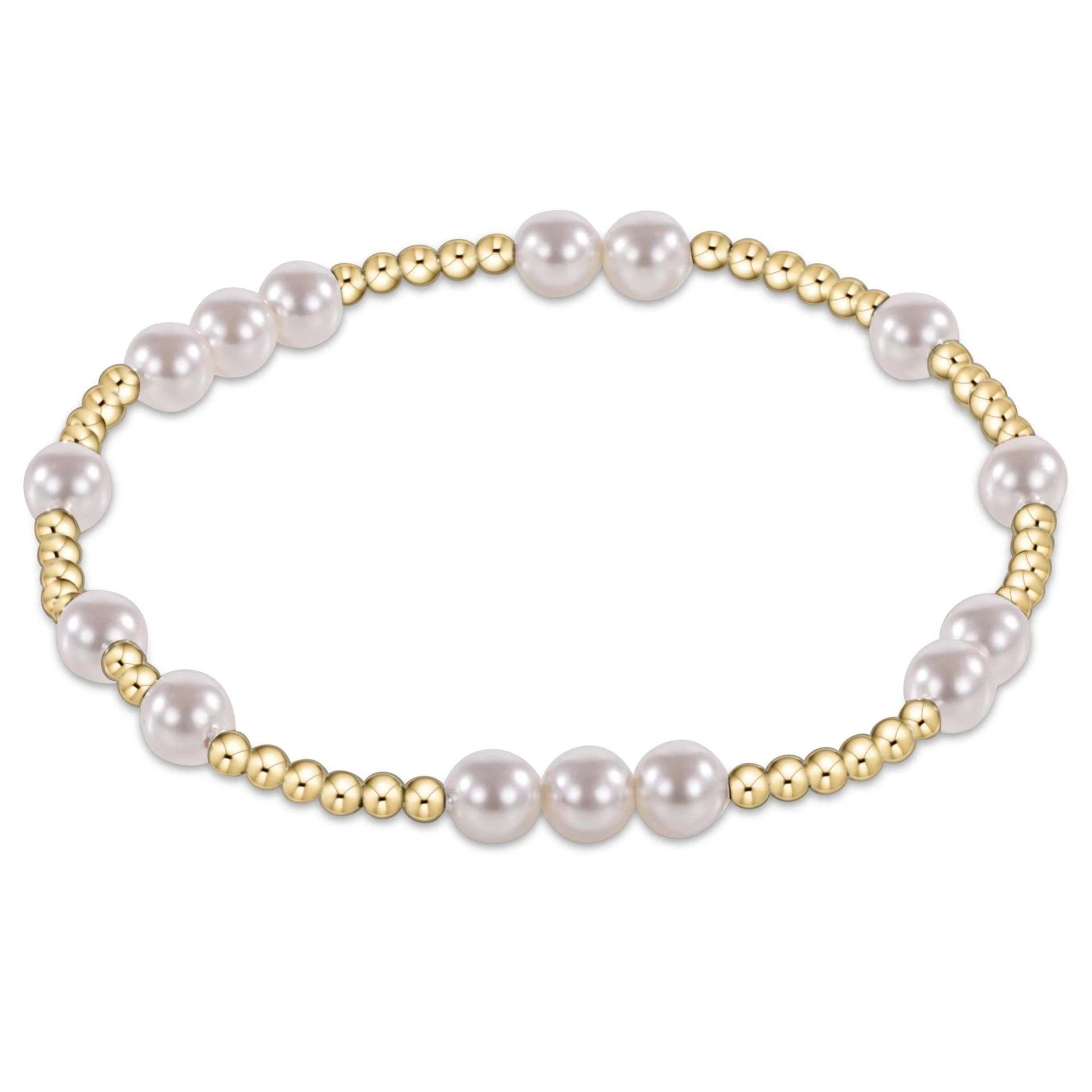 Hope Unwritten 5MM Bead Bracelet - Pearl - Image 2