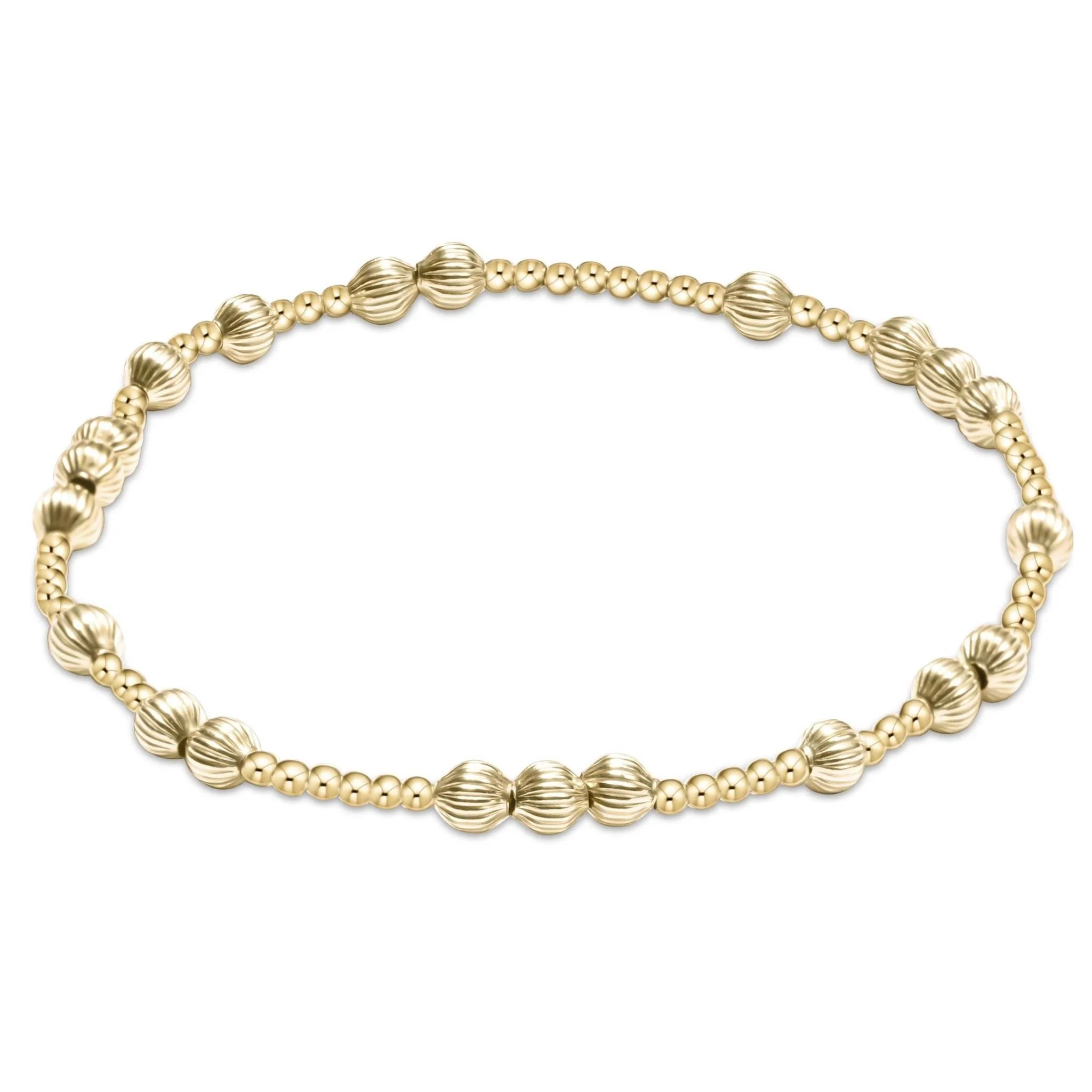 Hope Unwritten Dignity 4MM Beaded Bracelet Gold