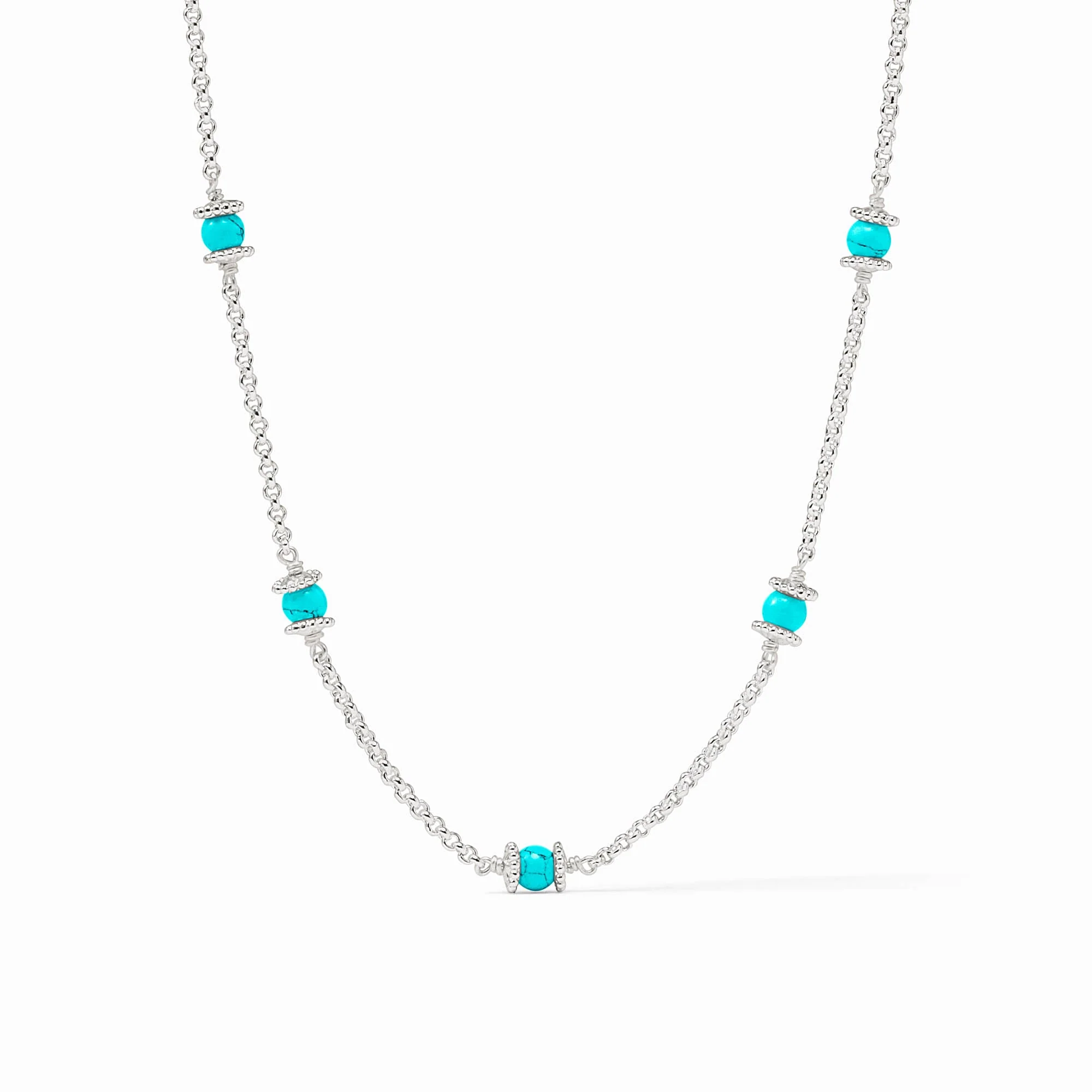 Hydra Delicate Station Necklace Silver - Image 3