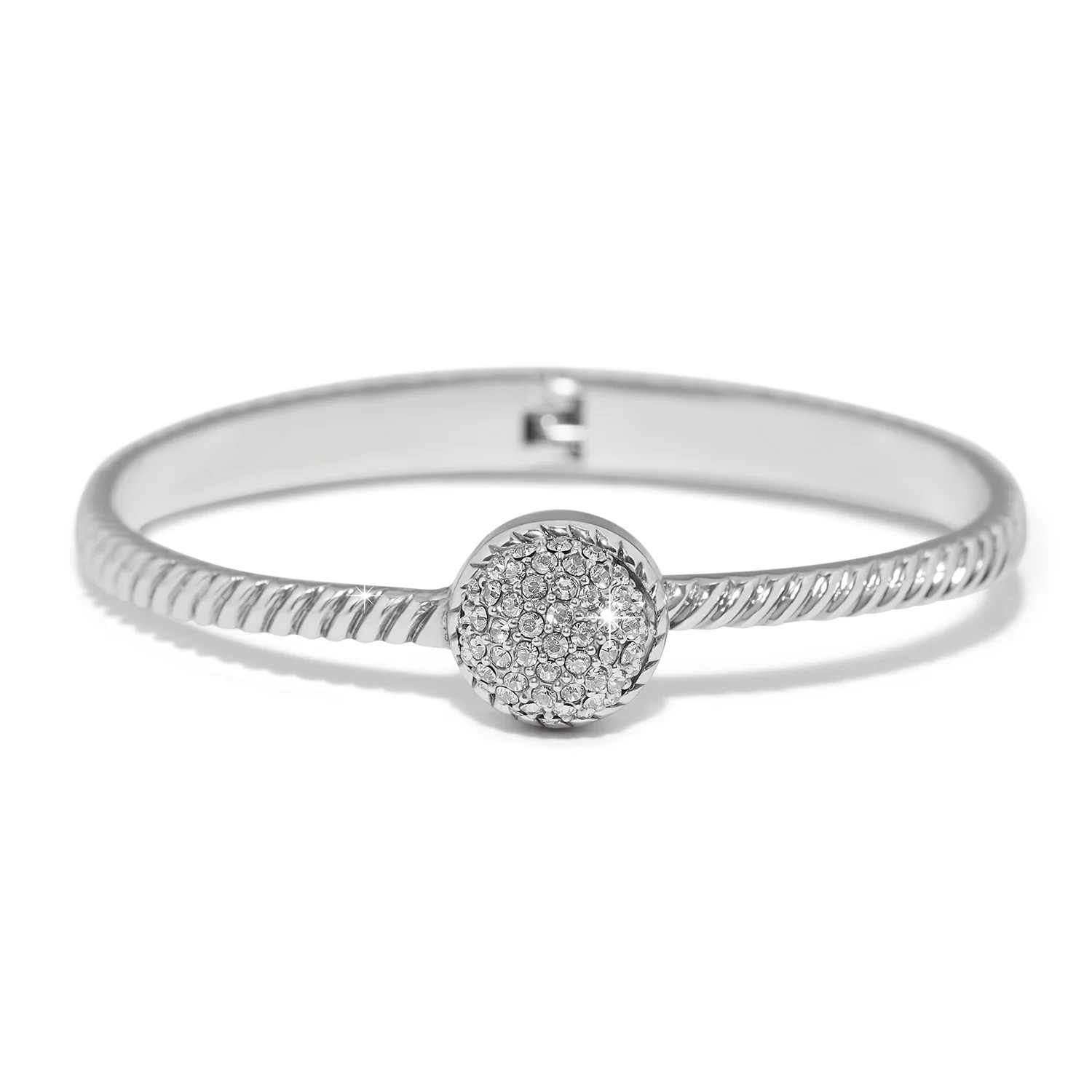 Illumina Celeste Dome Hinged Bangle Silver - Image 2