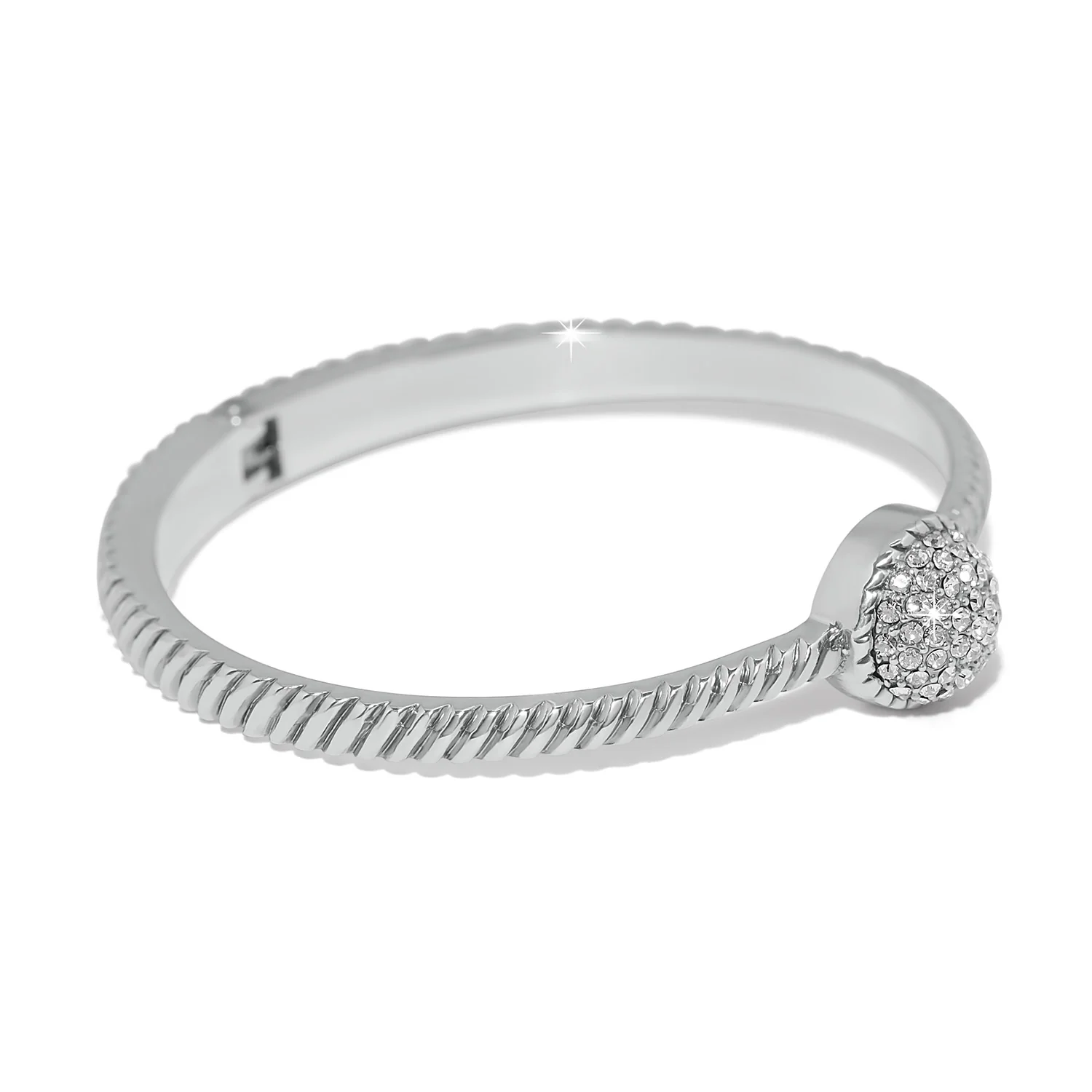 Illumina Celeste Dome Hinged Bangle Silver - Image 3