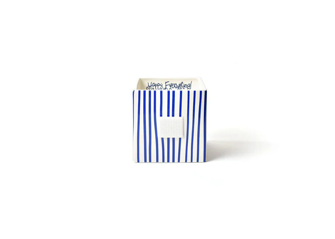 Indigo Skinny Stripe Medium Mini Nesting Cube - Image 3