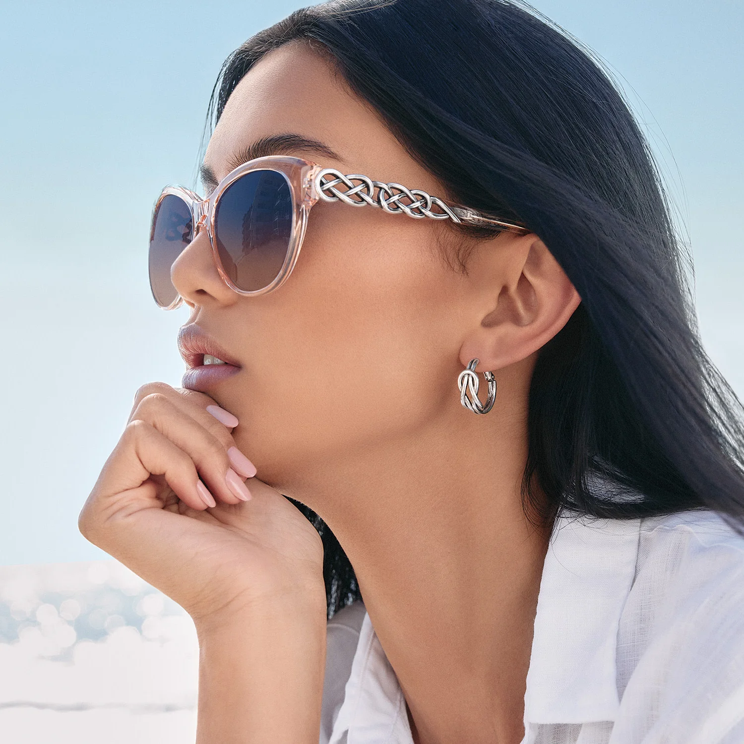 Interlok Braid Sunglasses - Rosewater - Image 4