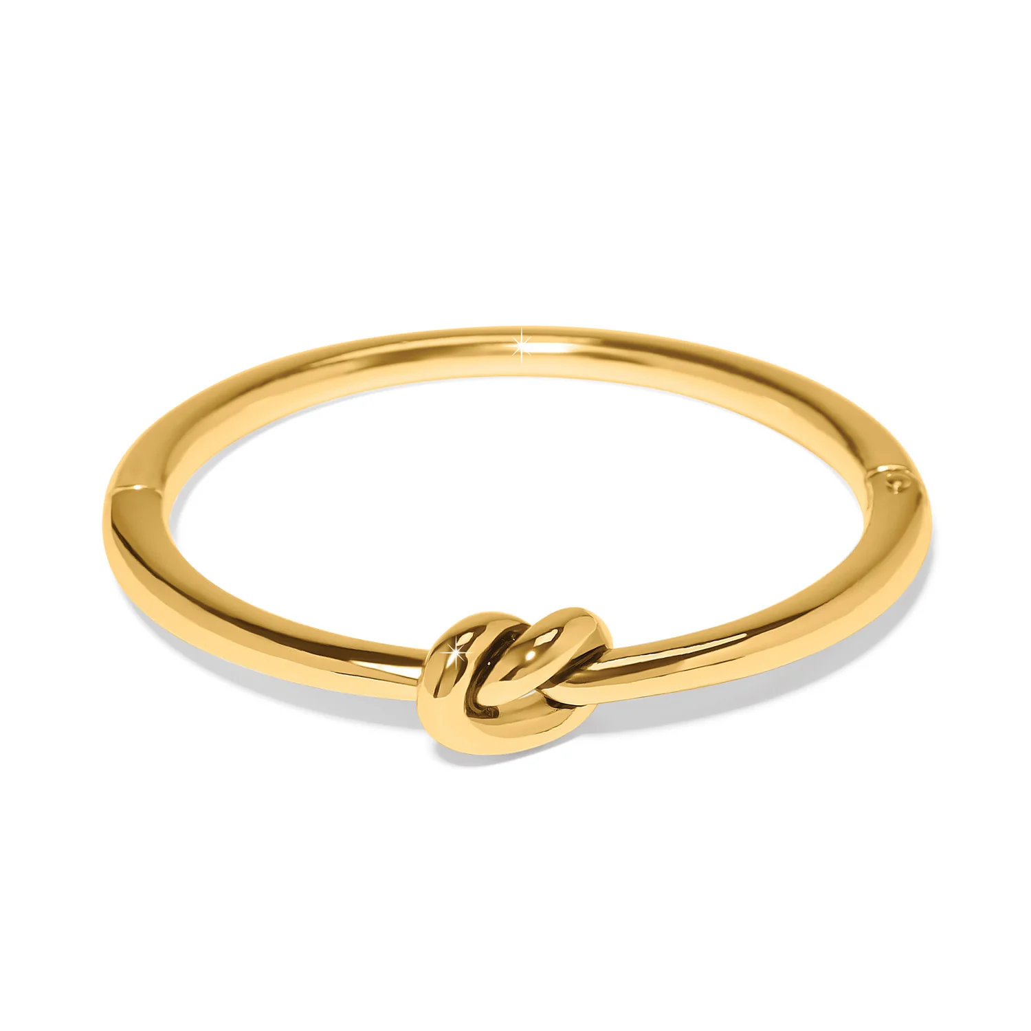 Interlok Single Knot Hinged Bangle Gold