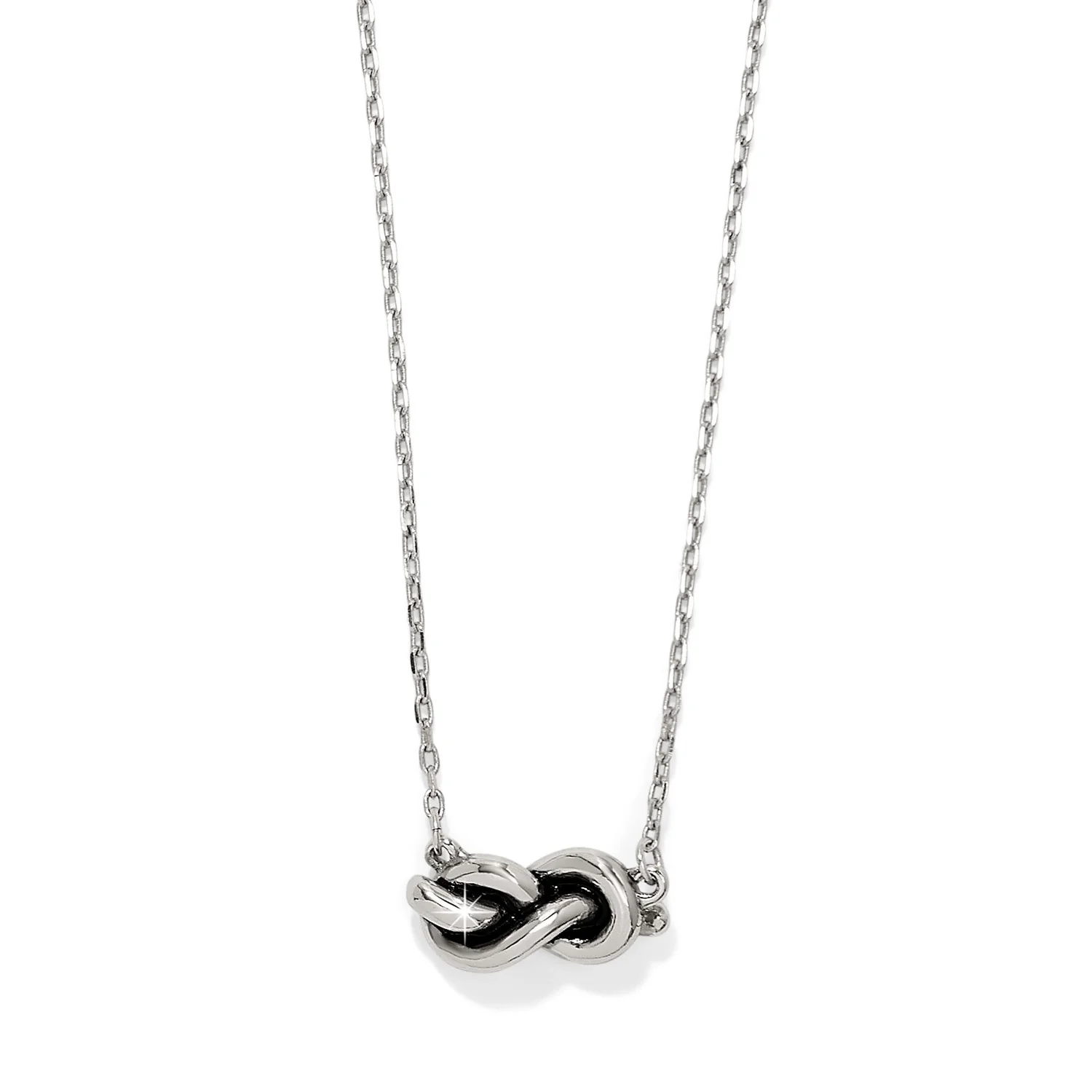 Interlok Single Knot Petite Necklace Silver