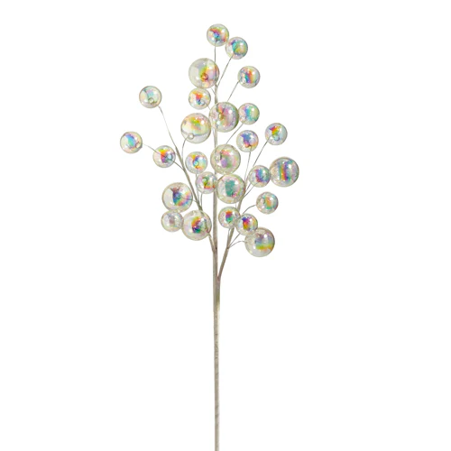 Iridescent Ball Ornament Spray - Image 2